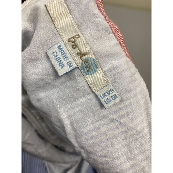 Boden Striped Blue Sleeveless Wrap Dress - Picture 3 of 12